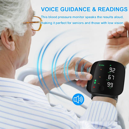 Rechargeable Wrist Blood Pressure Monitor LED Display